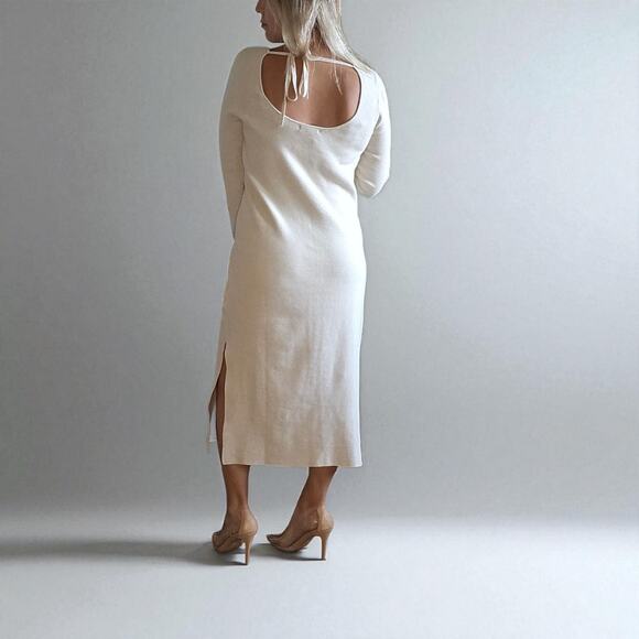 Banana Republic Cream Long Sleeve Sweater Dress NWT - Picture 4 of 10